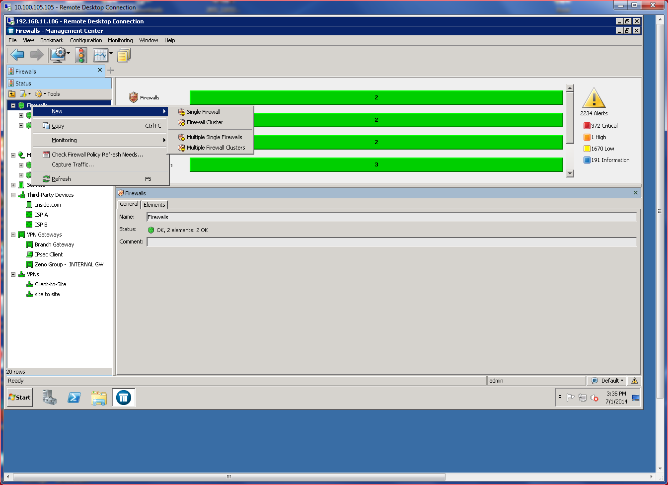 McAfee NGFW SMC - Add Firewall