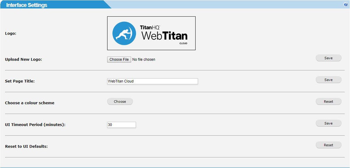 TitanHQ interface.