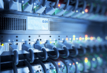 Data center cloud connection network router and switch.