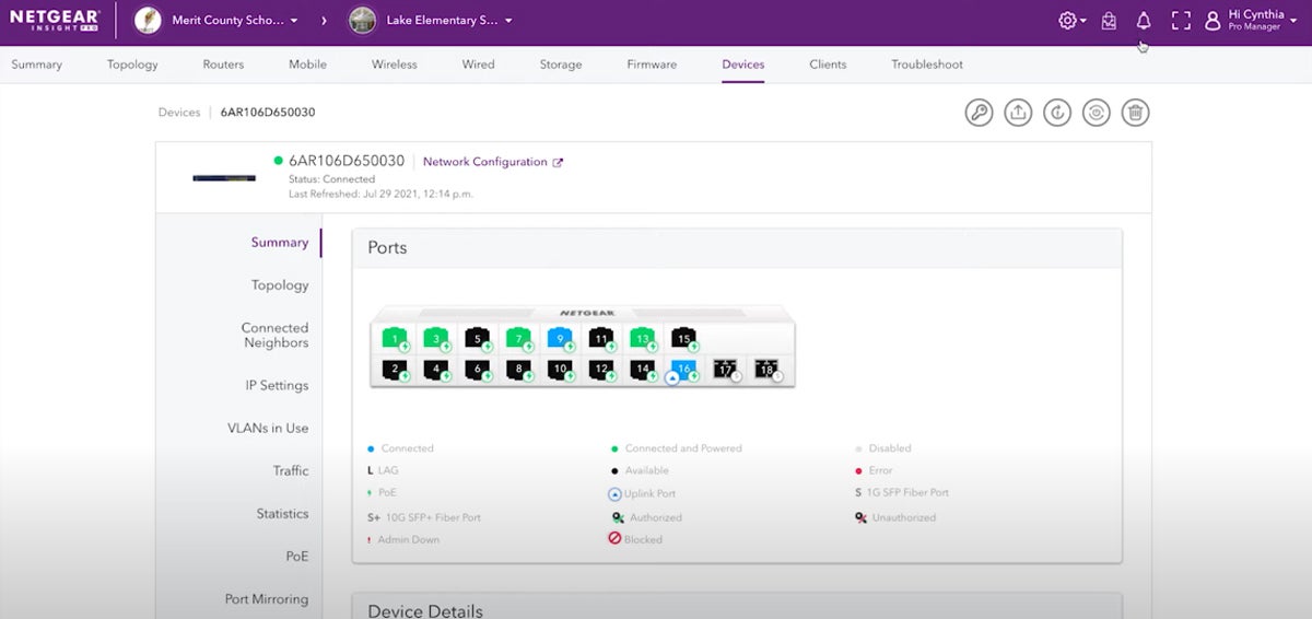 NETGEAR Business WiFi interface.